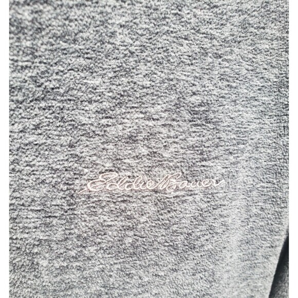 Eddie Bauer 1/4 Zip Pullover Sweater Fleece Gray Heathered Mens Size Large - Picture 3 of 16